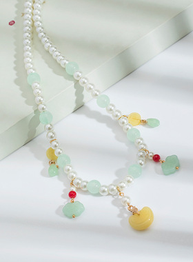 汉服软璎珞古风项链珍珠坦领宋制璎珞古装汉元素配饰新中式国风