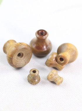 绿檀木三通佛塔佛头星月金刚菩提籽DIY手工串珠配饰佛珠文玩配件