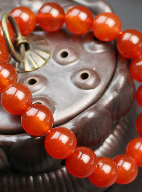 厂家直销天然红玛瑙酒红色手串