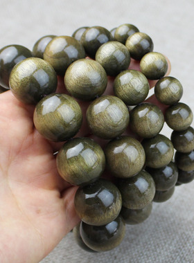 四川金丝楠木手串2.0顺纹小孔