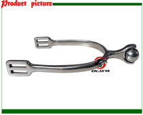 Stainless steel Inform rider Spurs surface fine polished with turn ball protective horse to deliver PP strap