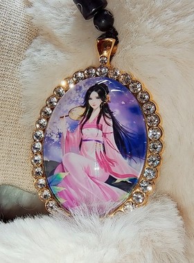 浮生阁 原创手绘 九尾狐款式 挂坠 项链 吊坠 白狐 唯美毛衣链款