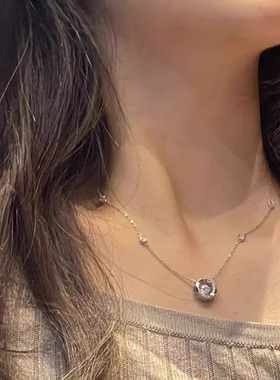 小CK女18K金三秒心动项链