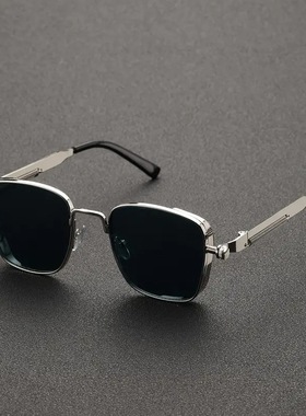 复古方框蒸汽朋克防紫外线遮阳镜