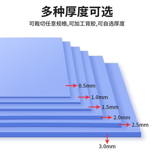 鹿仙子高导热硅胶片硅脂cpu散热贴硅胶垫片笔记本显存绝缘显卡用 - 图0