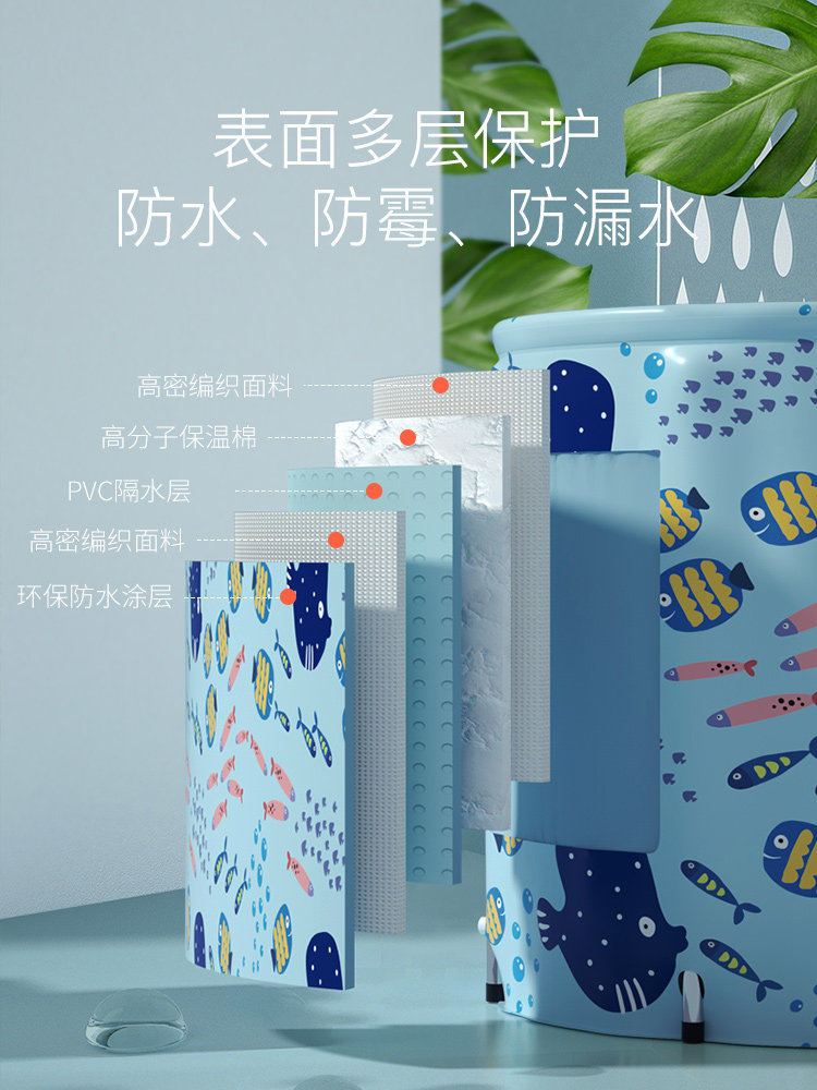 加厚家用折叠室内游泳宝宝游泳桶 品学优母婴游泳池