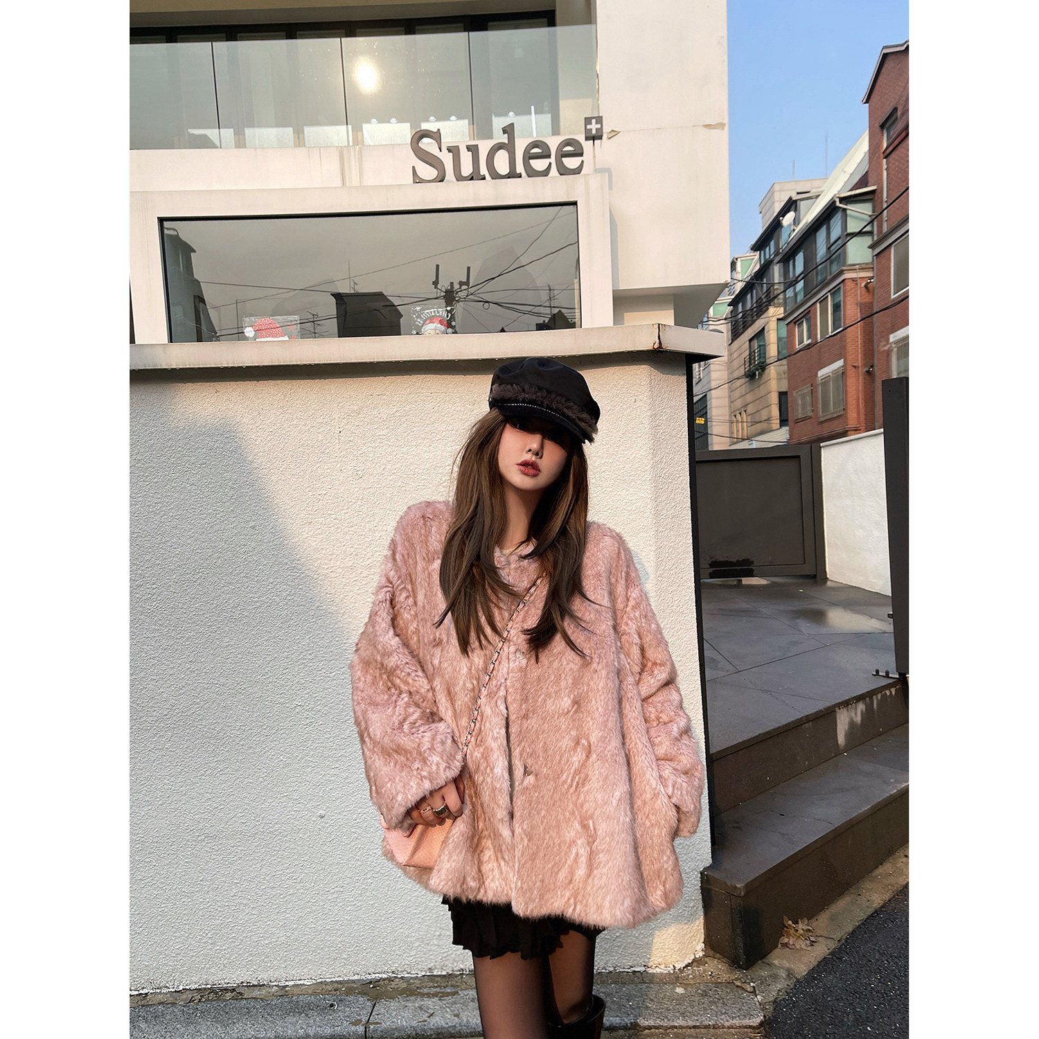 LANGBOOM  娇嫩兔兔 软糯手感超真的獭兔毛环保皮草外套,淘宝优惠券,粉丝福利购,淘宝优惠卷