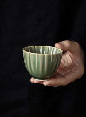 越青青瓷盖置杯垫主人杯香插系列可选