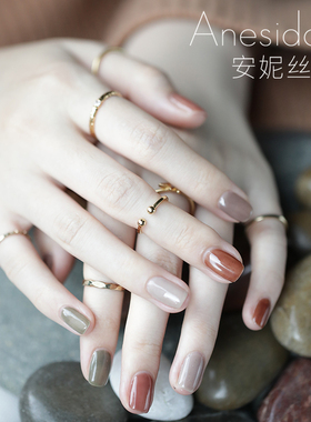 纯色富婆胶日常短甲法式孕妇可用