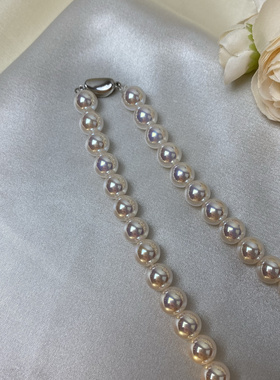 高品质人造琉璃珍珠项链