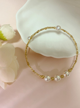 珍珠手镯仿海水akoya天女极光
