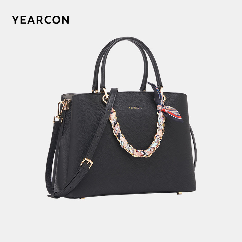 意尔康牛皮手提包高级女式新款妈妈包质感大容量送礼单肩包斜挎包,淘宝优惠券,粉丝福利购,淘宝优惠卷