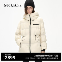(90% goose down) MOCO2023 Winter new pint rope with no biliary anti-suede down jacket MBC4EIN015