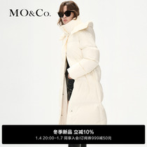 MOCO2023 Winter New Salt Shrinking Cotton Sensation Creatable unattached hat Long down The down jacket MBC4EIN014