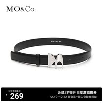MOCO Metal Original M LOGO Bull Leather Belt belt MBC2BLT002