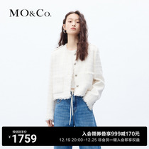 MOCO2023 Autumn New Pint Heavy Work Weave Creme Handflow Suglitter Short box jacket MBC3COT001