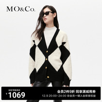 MOCO autumn and winter wool blend knit cardiovert wool weaters knitted sweaters knitted sweater sweatshirts