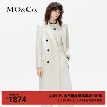 (Beautiful Nowool) MOCO2023 Winter New pint wide shoulder long fur coat jacket MBC4OVCT02