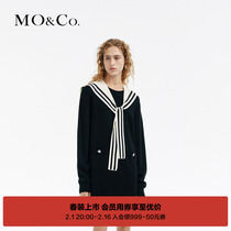 MOCO2024 spring new product with cotton wool independent navy collar cloak dress with two sets of MBD1DRS059