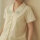Fresh Zhilan embroidered ເສັ້ນດ້າຍຝ້າຍແບບຈີນ pajamas wearable