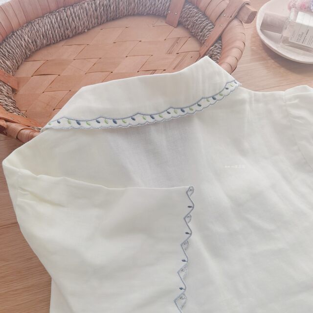 Fresh Zhilan embroidered ເສັ້ນດ້າຍຝ້າຍແບບຈີນ pajamas wearable