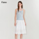Fano French soft style knitted vest for women 2026 summer new style halter neck strap three-dimensional crochet top