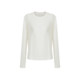 Fan Luo French minimalist style raw edge imitation cashmere T-shirt