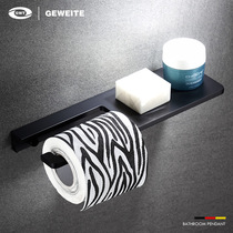 High-end Hotel Toilet Toilet Paper Rack Mobile Phone Rack Villa Toilet Paper Rack Creative Black Tissue Box Shelve