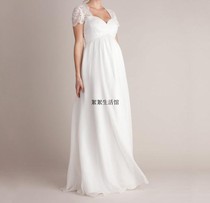 Lace Splicing Short Sleeve Pregnant Woman With Dress Quasi Mommy Writing A Real Photo Evening Dress Maternity dress