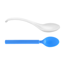 Prison Special Spoon Caretaker Psychiatric Psychological Rehabilitation Hospital Indwelling Safe Bendable Soft Handle Plastic Spoon