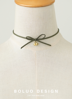 菠萝手作圣诞节铃铛choker