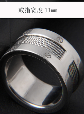 太钢戒指宽版食指尾戒316潮人时尚戒指宽版朋克戒指扳指食指男戒
