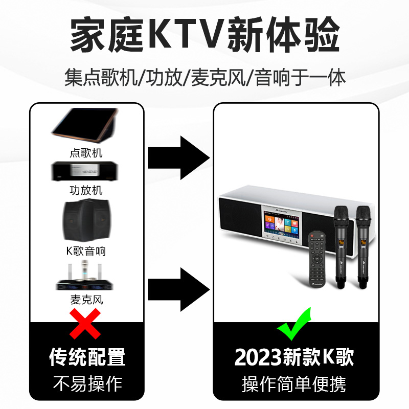 InAndOn/音王点歌机全新升级A7电视回音壁家庭KTV音响套装一体机-图0