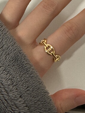 s925纯银猪鼻子戒指女小众设计感高级轻奢食指戒送女友礼物