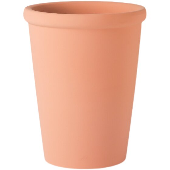 Red pottery slim tall round basin with thin edges on sale with free shipping