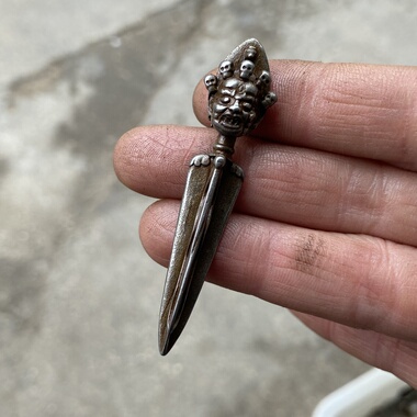 仿古藏式天铁金刚橛金刚杵藏式普巴杵挂件吊坠