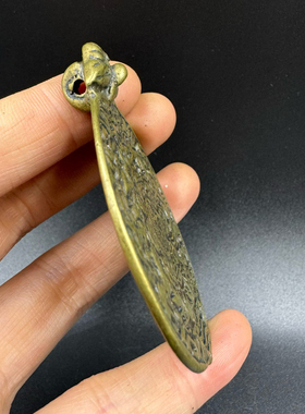 仿古西藏藏佛牌鸟头九宫八卦牌古朴大磨损男女款护身腰牌吊饰