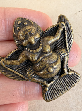 仿古藏式黄铜金翅大鹏鸟挂件吊坠配饰文玩饰品