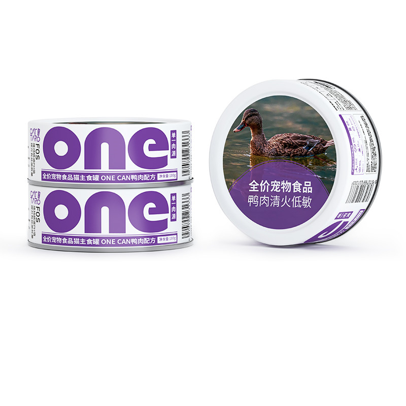 【柿子菌】猫太郎onecan猫咪主食湿粮罐头高蛋白发腮长肉鸡鸭100g - 图3