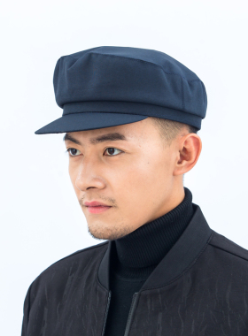 复古老式中老年人男平顶帽春秋冬