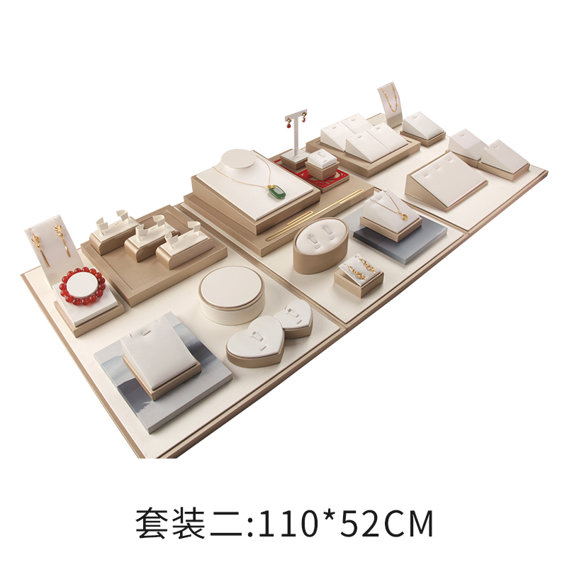 高档珠宝展示道具柜台首饰店铺陈列商用珍珠戒指项链轻奢套装定制 - 图0