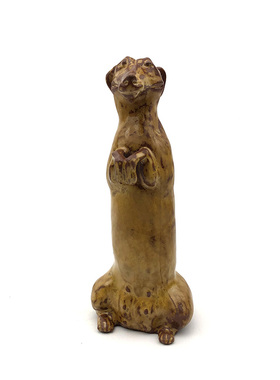 薛继业陶瓷葫芦腊肠狗雕塑摆件