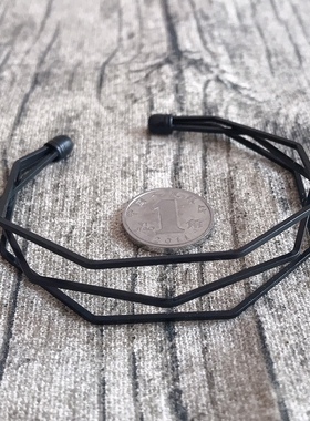 极简磨砂黑色合金手镯