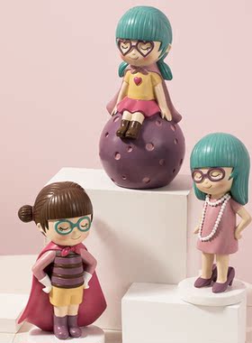 超级女生摆件可爱女孩卧室新房