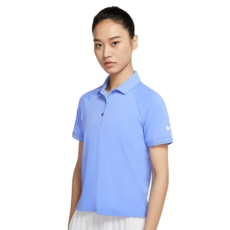 NIKE耐克网球服女22夏季运动训练网球裙短袖上衣速干polo衫BV1058-图0