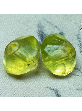 Lssp/绿色石品diy黄色非洲琉璃珠