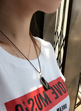 情侣饰品陨石挂件吊坠原石雷公墨