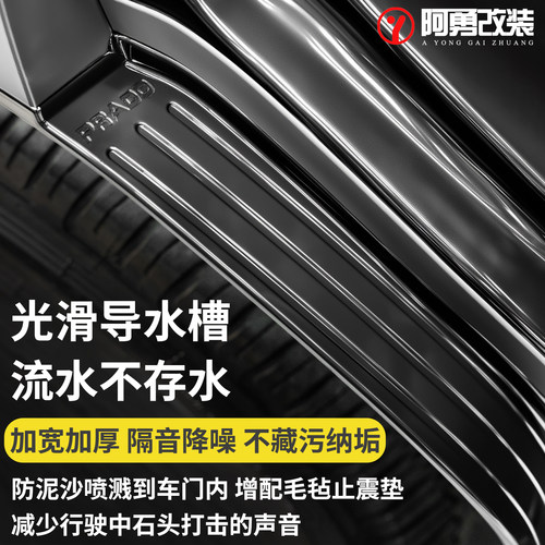 适用24-26款普拉多lc250版TX/WX/VX内衬挡泥板脚踏板挡泥皮改装件 - 图1
