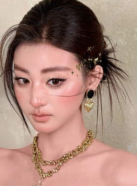 水舞D1198 康康老师同款秋季欧美风新娘项链锁骨链耳环套装配饰