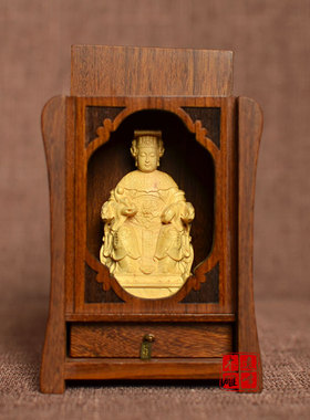 随身黄杨木迷你神堂供奉佛龛